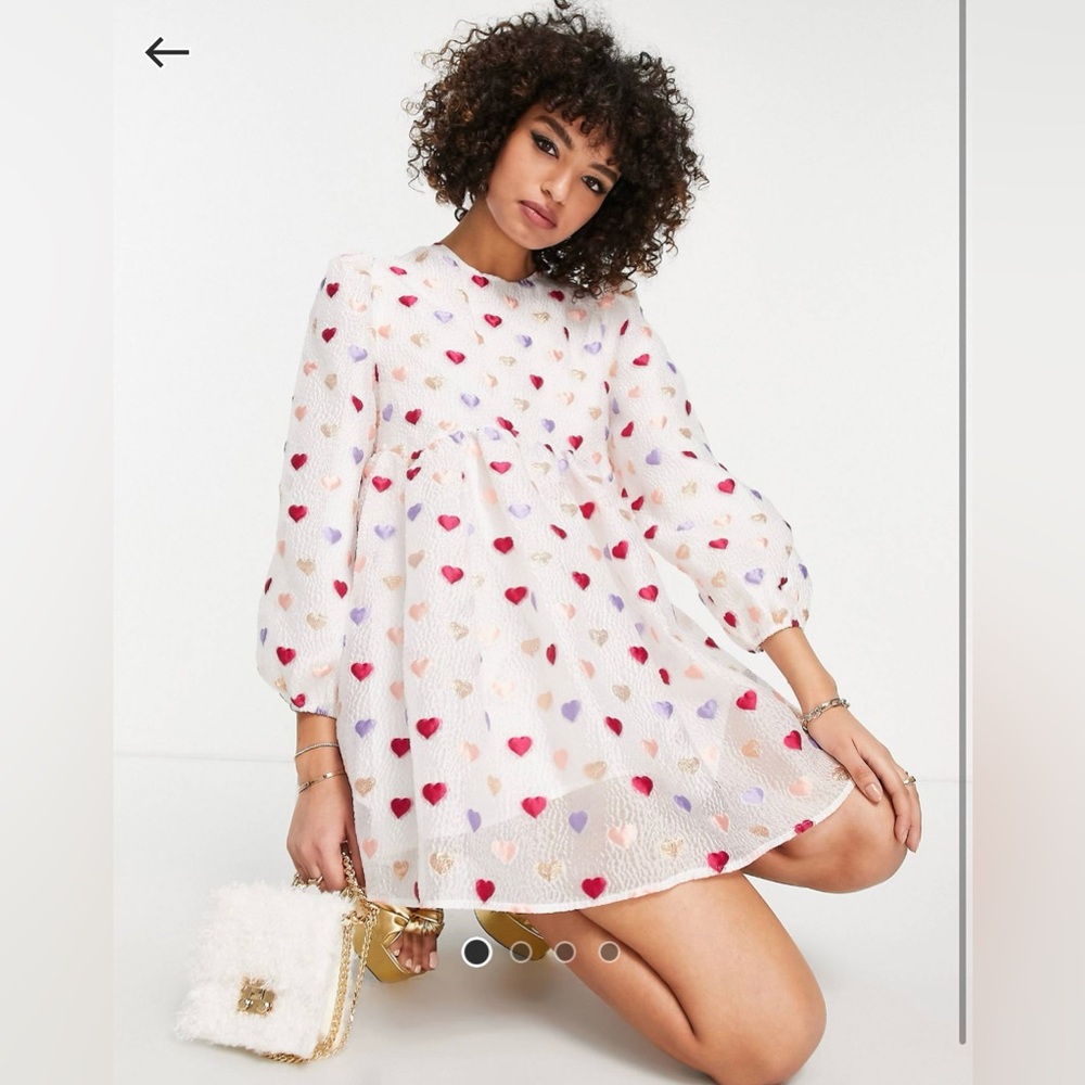 Sister Jane Mini Dress with Heart Embroidery